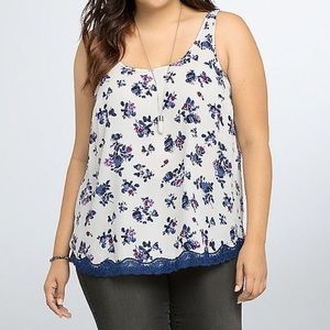 Torrid floral lace top